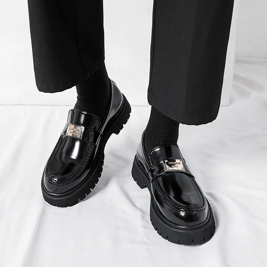 Sleek Lift Leather Loafers