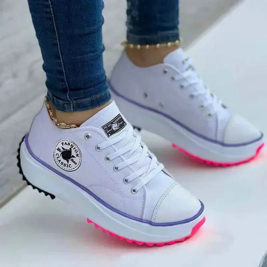 Chic Lace Canvas Sneakers